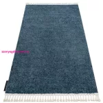 TOP! Kab. Szőnyeg BERBER 9000 kék Rojt shaggy 240x330 cm