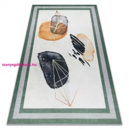   TOP! Kab. ANDRE 1088 mosható szőnyeg Absztrakció csúszásgátló - fehér / zöld 160x220 cm