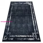 TOP! Kab. ANDRE 1486 mosható szőnyeg vintage csúszásgátló - fekete / fehér 120x170 cm