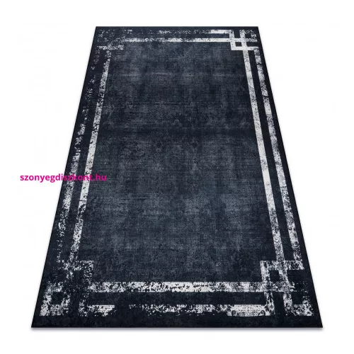 TOP! Kab. ANDRE 1486 mosható szőnyeg vintage csúszásgátló - fekete / fehér 120x170 cm