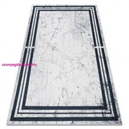  TOP! Kab. ANDRE 1023 mosható szőnyeg Márvány csúszásgátló - fekete / fehér 80x150 cm
