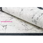 TOP! Kab. ANDRE 1023 mosható szőnyeg Márvány csúszásgátló - fekete / fehér 80x150 cm