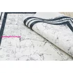 TOP! Kab. ANDRE 1023 mosható szőnyeg Márvány csúszásgátló - fekete / fehér 80x150 cm