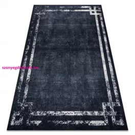   TOP! Kab. ANDRE 1486 mosható szőnyeg vintage csúszásgátló - fekete / fehér 80x150 cm