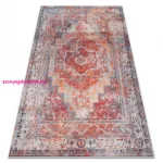 TOP! Kab. ANDRE 1684 mosható szőnyeg vintage csúszásgátló - piros 80x150 cm