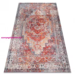   TOP! Kab. ANDRE 1684 mosható szőnyeg vintage csúszásgátló - piros 80x150 cm