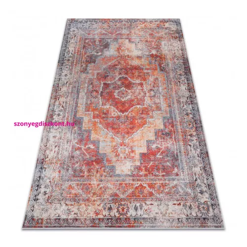 TOP! Kab. ANDRE 1684 mosható szőnyeg vintage csúszásgátló - piros 80x150 cm