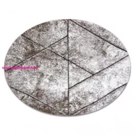   TOP! Kab. Modern COZY szőnyeg 8872 Kör Wall, Geometriai, háromszögek - barna kör 160 cm