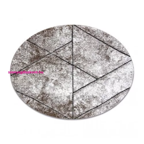 TOP! Kab. Modern COZY szőnyeg 8872 Kör Wall, Geometriai, háromszögek - barna kör 160 cm