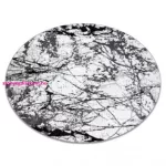 TOP! Kab. Modern COZY szőnyeg 8871 Kör, Marble, Márvány  - Structural két szintű gyapjú szürke kerék 100 cm
