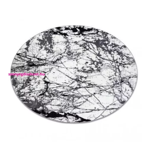 TOP! Kab. Modern COZY szőnyeg 8871 Kör, Marble, Márvány  - Structural két szintű gyapjú szürke kerék 100 cm