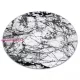 TOP! Kab. Modern COZY szőnyeg 8871 Kör, Marble, Márvány  - Structural két szintű gyapjú szürke kerék 100 cm