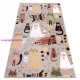 TOP! Kab. Szőnyeg FUN Kittens gyerekeknek, macskák bézs 120x170 cm