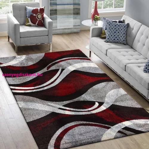 TOP! Szőnyeg Dy. Otto 01 szürke-piros 80 x 150 cm