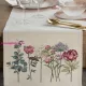 TOP! Gobelin asztali futó nyári virágok motívumával Natúr 40x100 cm +/-5%