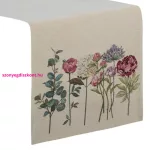 TOP! Gobelin asztali futó nyári virágok motívumával Natúr 40x100 cm +/-5%
