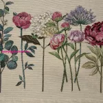 TOP! Gobelin asztali futó nyári virágok motívumával Natúr 40x100 cm +/-5%